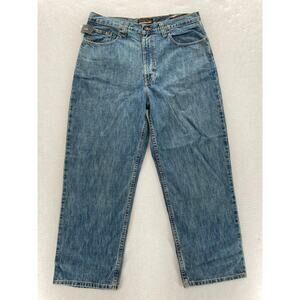 Vintage AXIST Jeans Mens 36x29 Baggy Relaxed Tapered Stone Wash Blue‎ Denim Y2K